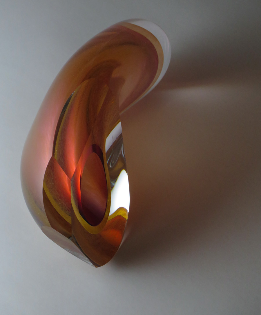 Rose Galaxy - glass sculpture